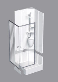 Coram 800 corner shower pod diagram